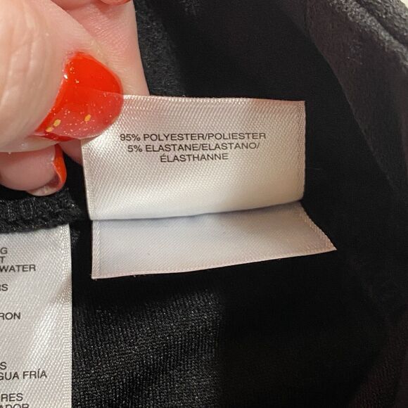 Nine West Pants Women 10 Black Trouser Sailor Nautical Corp Academia Gold Button - Picture 7 of 12